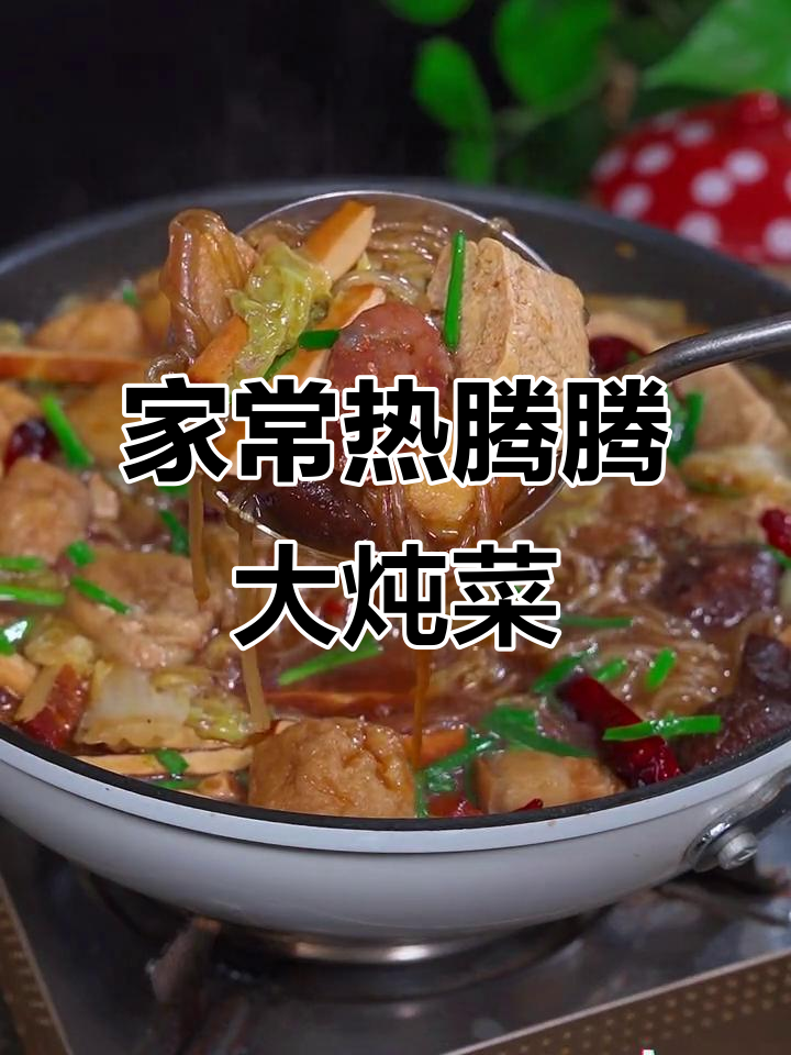 冬季暖心大炖菜，白菜粉条豆腐干一锅搞定