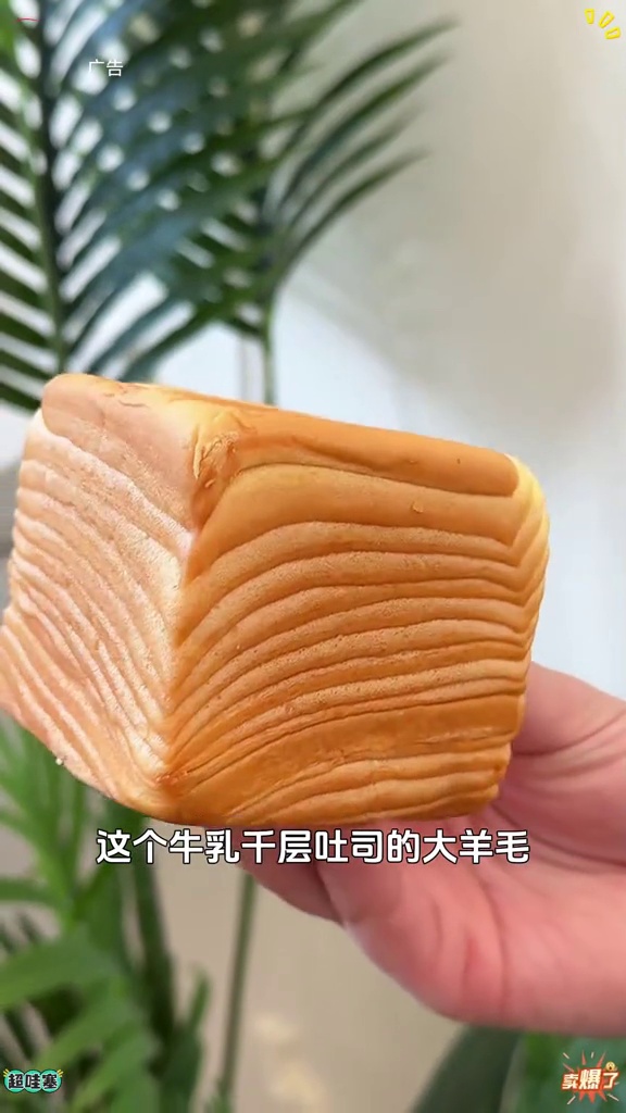 三只松鼠水牛乳千层吐司面包,当个早餐或者平时饿了馋了来上两个真的超满足!好吃不贵经济实惠 