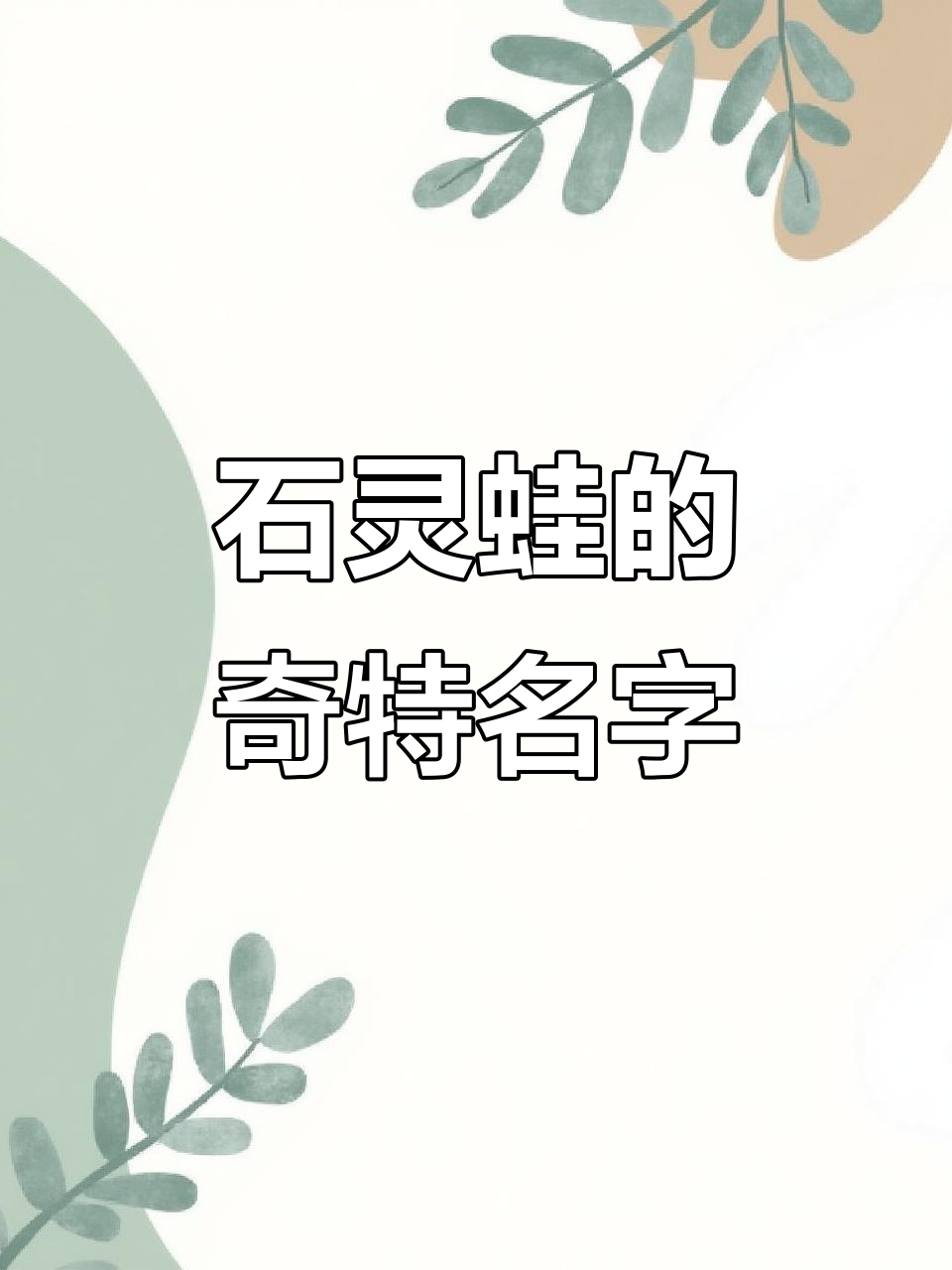 福建石灵蛙:四川的“帮帮鱼”与独特叫声