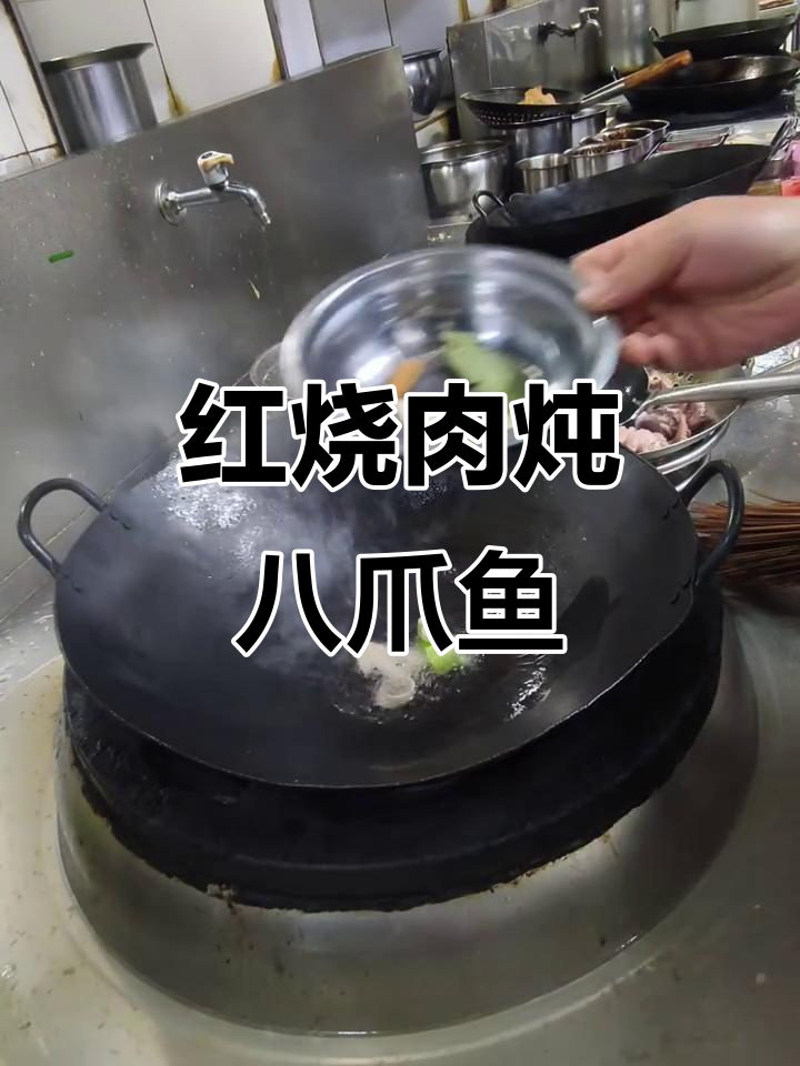 红烧肉与八爪鱼的完美搭配，鲜香四溢让人无法抗拒