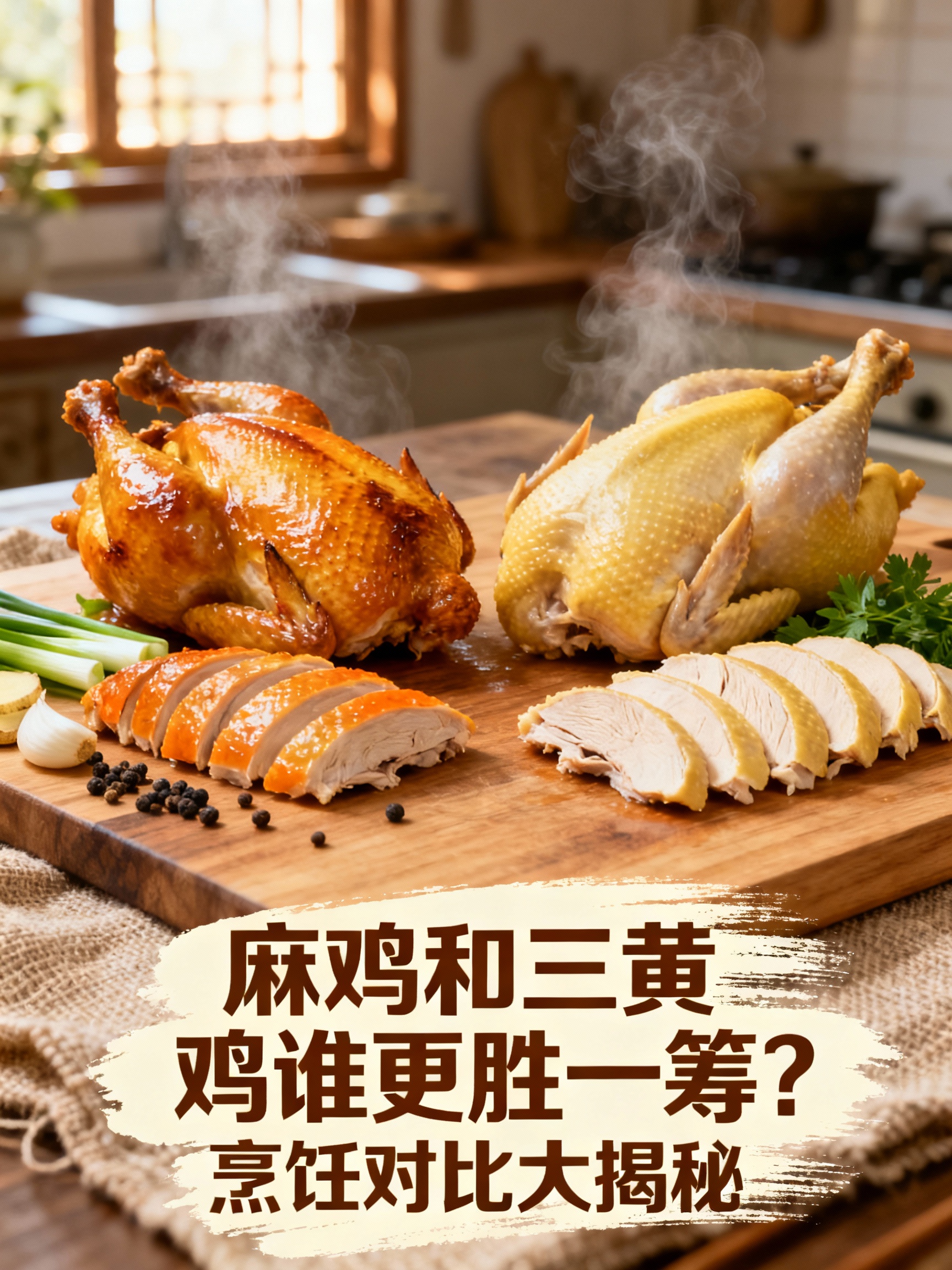 麻鸡和三黄鸡谁更胜一筹？烹饪对比大揭秘