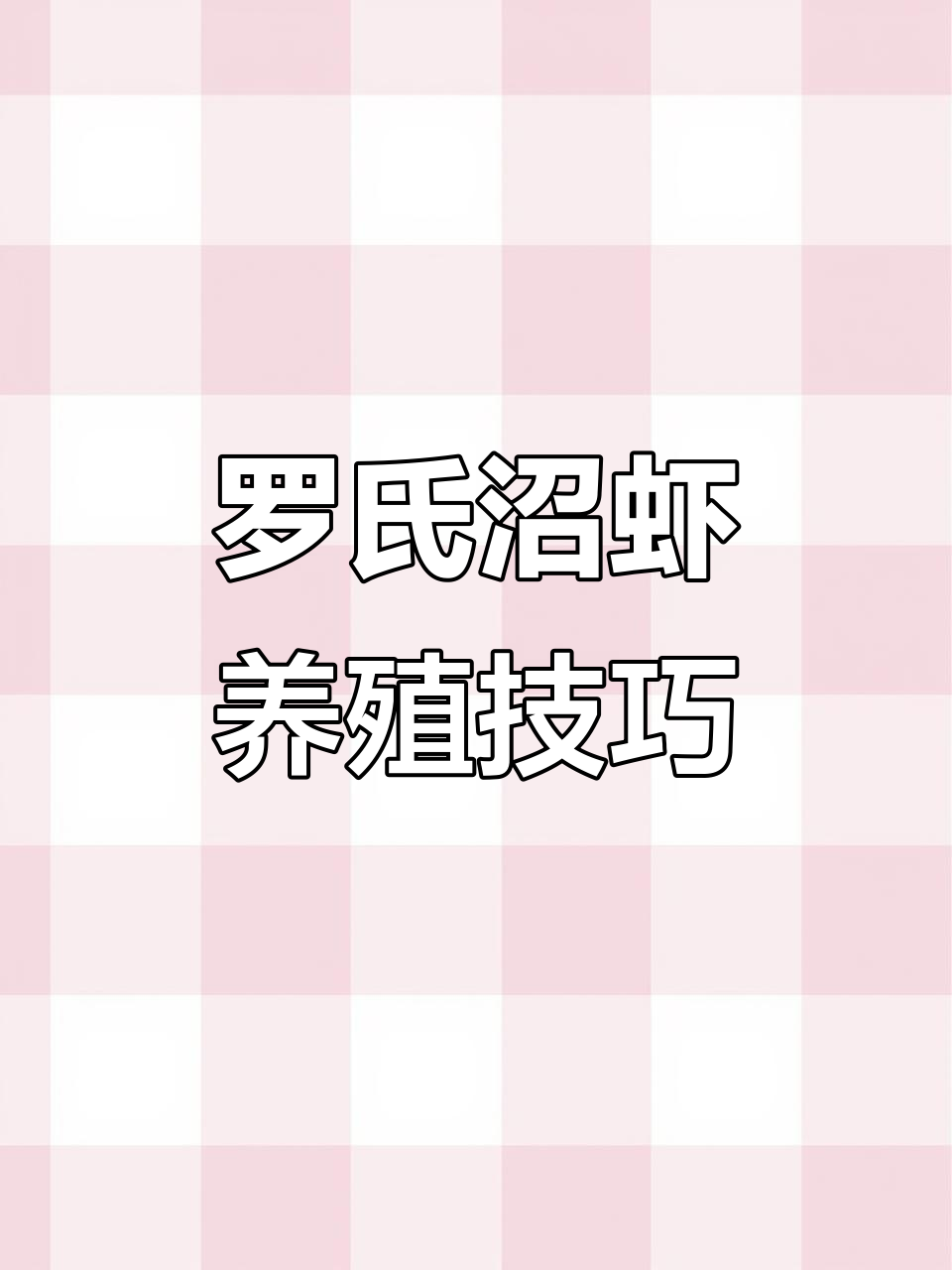 罗氏沼虾养殖技术大揭秘,返乡创业青年必看