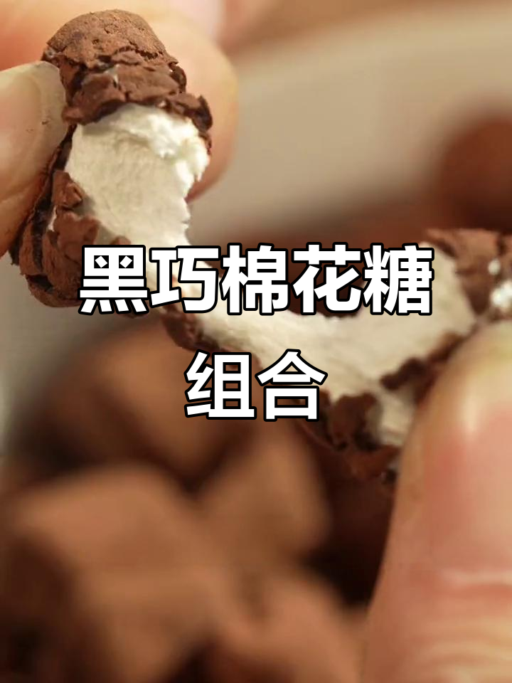 巧克力控必试!黑巧脆皮搭配棉花糖,外酥内软超满足