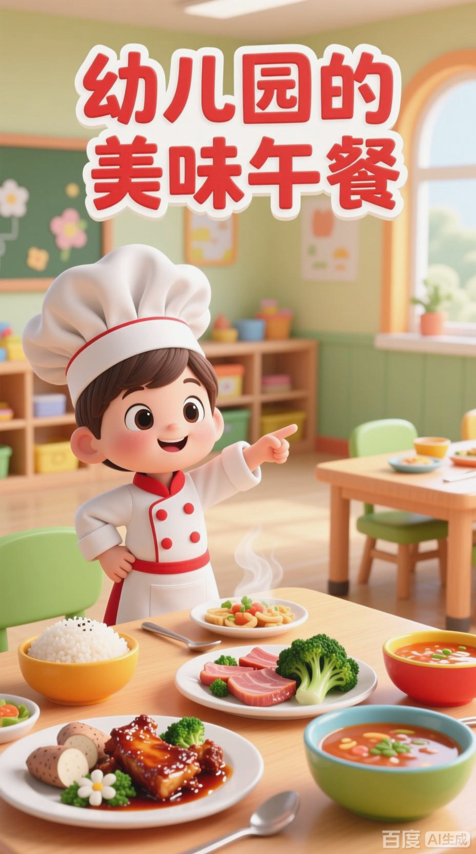 幼儿园美味午餐,快乐成长每一餐