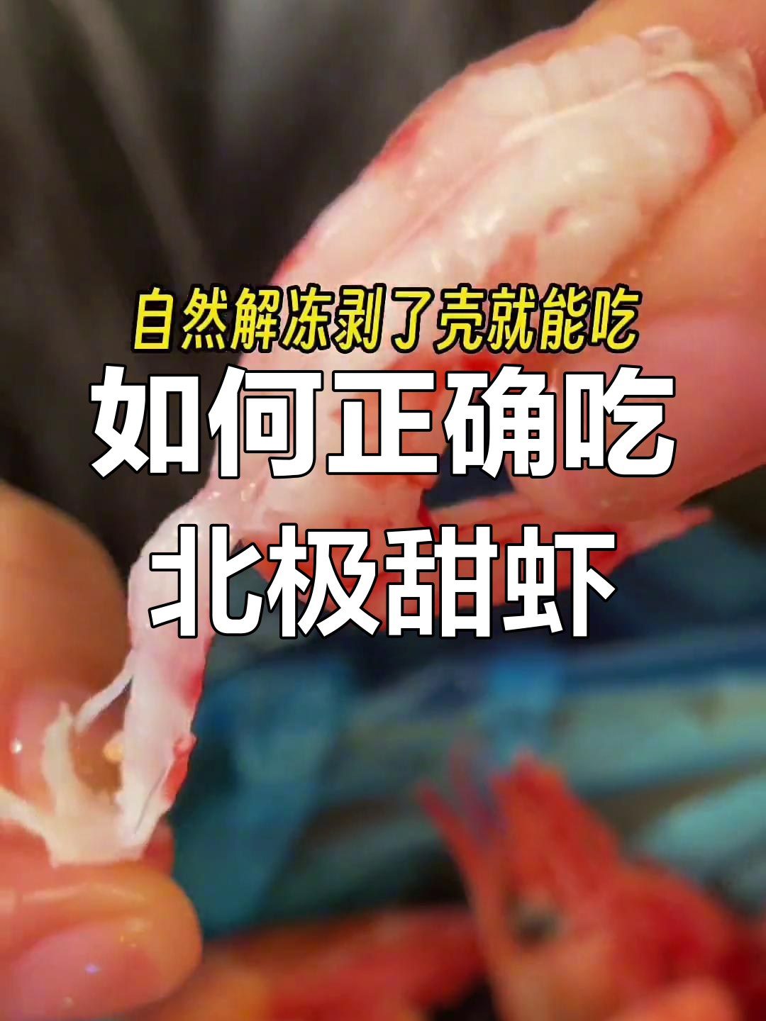 北极甜虾的正确吃法，解冻后超简单！