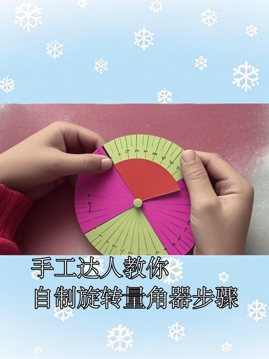 手工达人教你,自制旋转量角器步骤