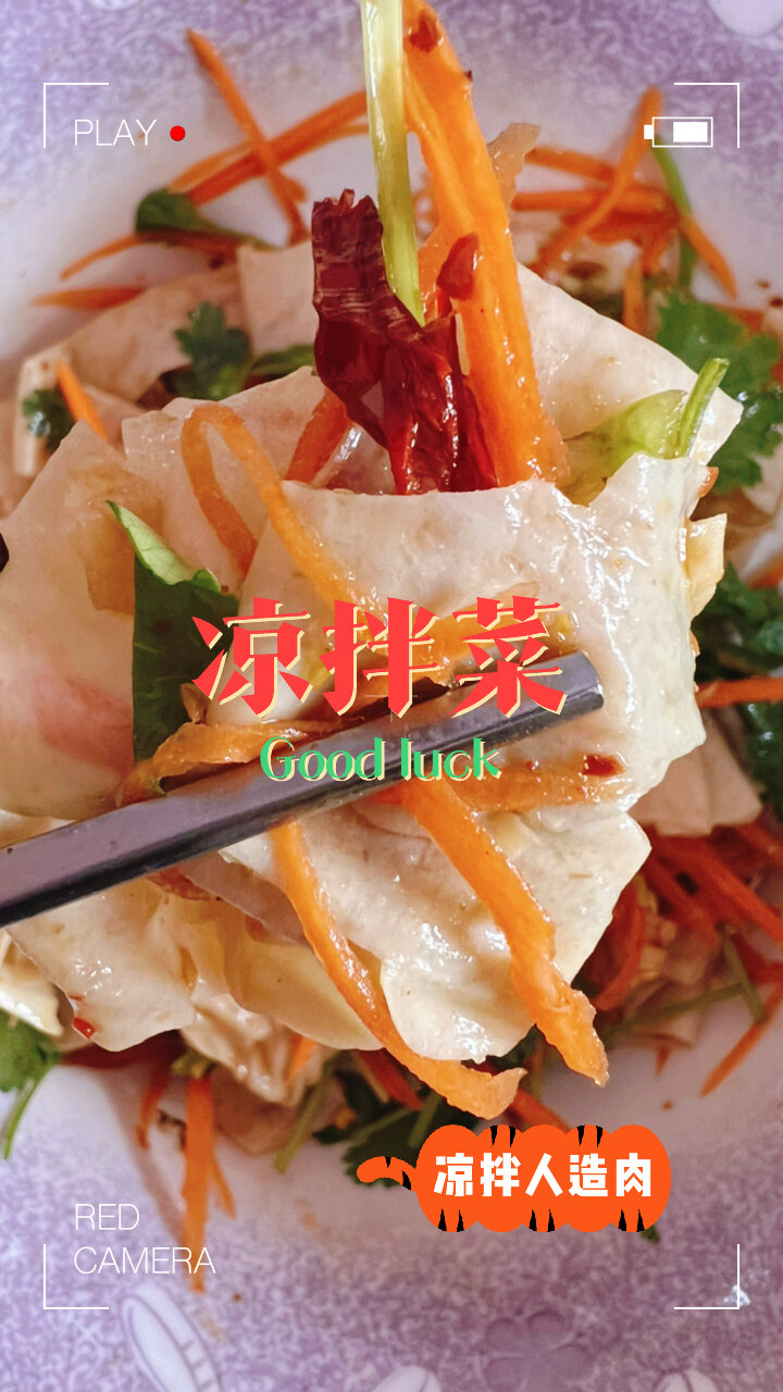 凉拌菜 凉拌人造肉 也叫干豆皮