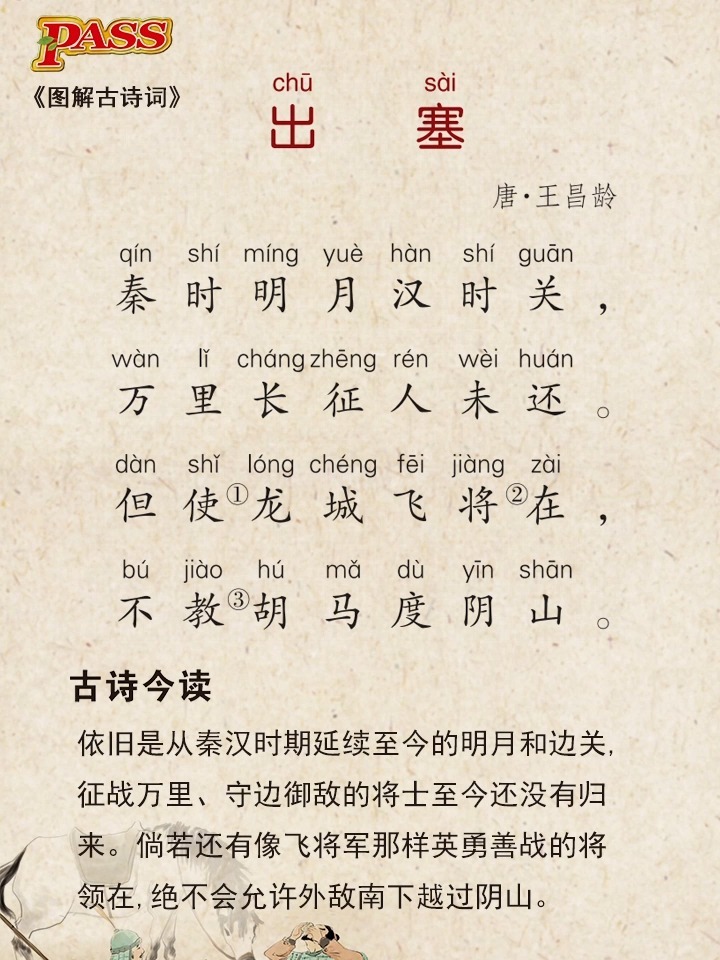 带拼音注释的古诗-《出塞》