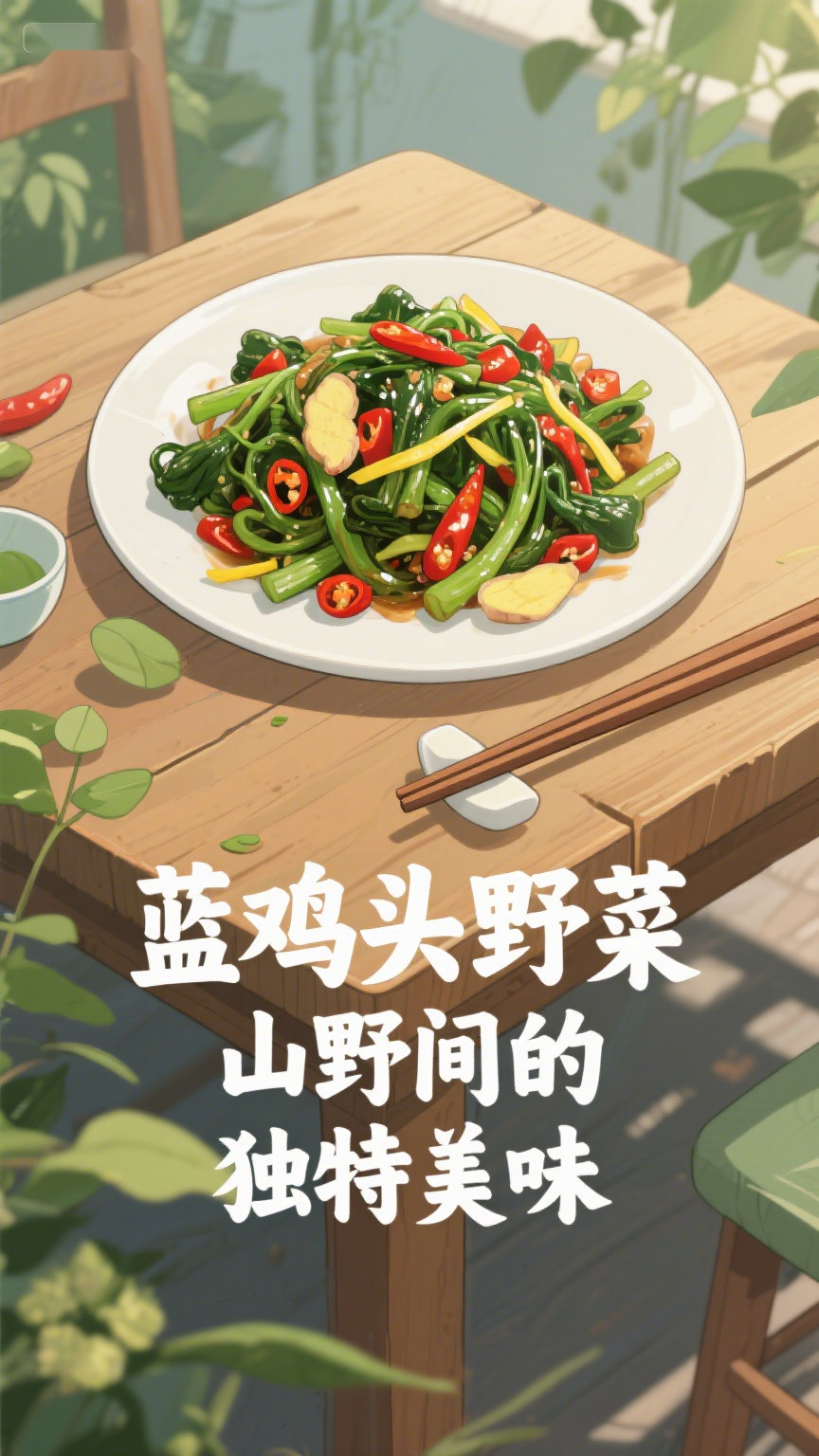 蓝鸡头野菜山野间的独特美味