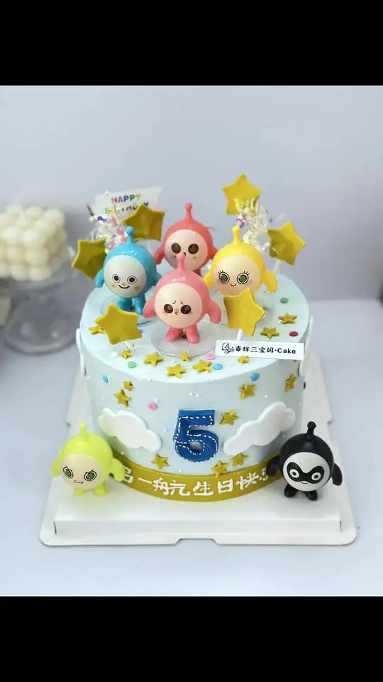 儿子最近迷恋的蛋仔派对被我做成了蛋仔派对蛋糕
