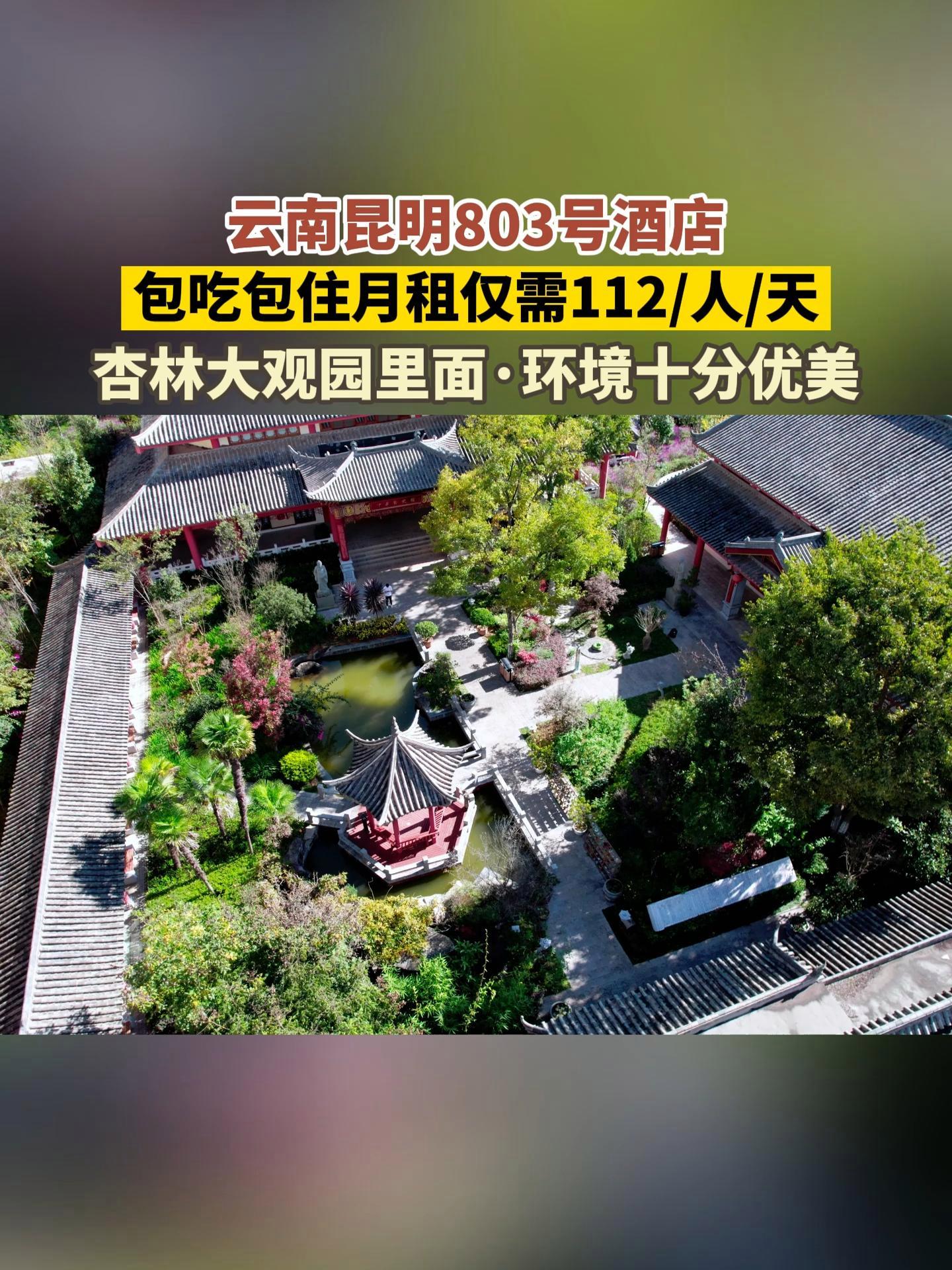 在四季如春的昆明,我给你找到了一个高品质的康养酒店,酒店位于杏林大观园景区里面,满园繁花似