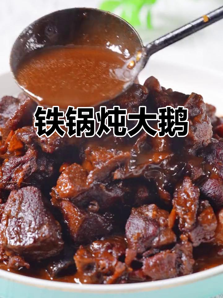 东北铁锅炖大鹅，香气扑鼻，绝对让你欲罢不能！