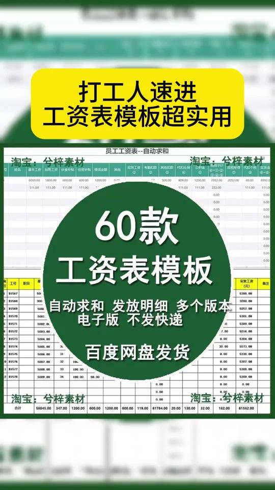 打工人速进!工资表模板超实用