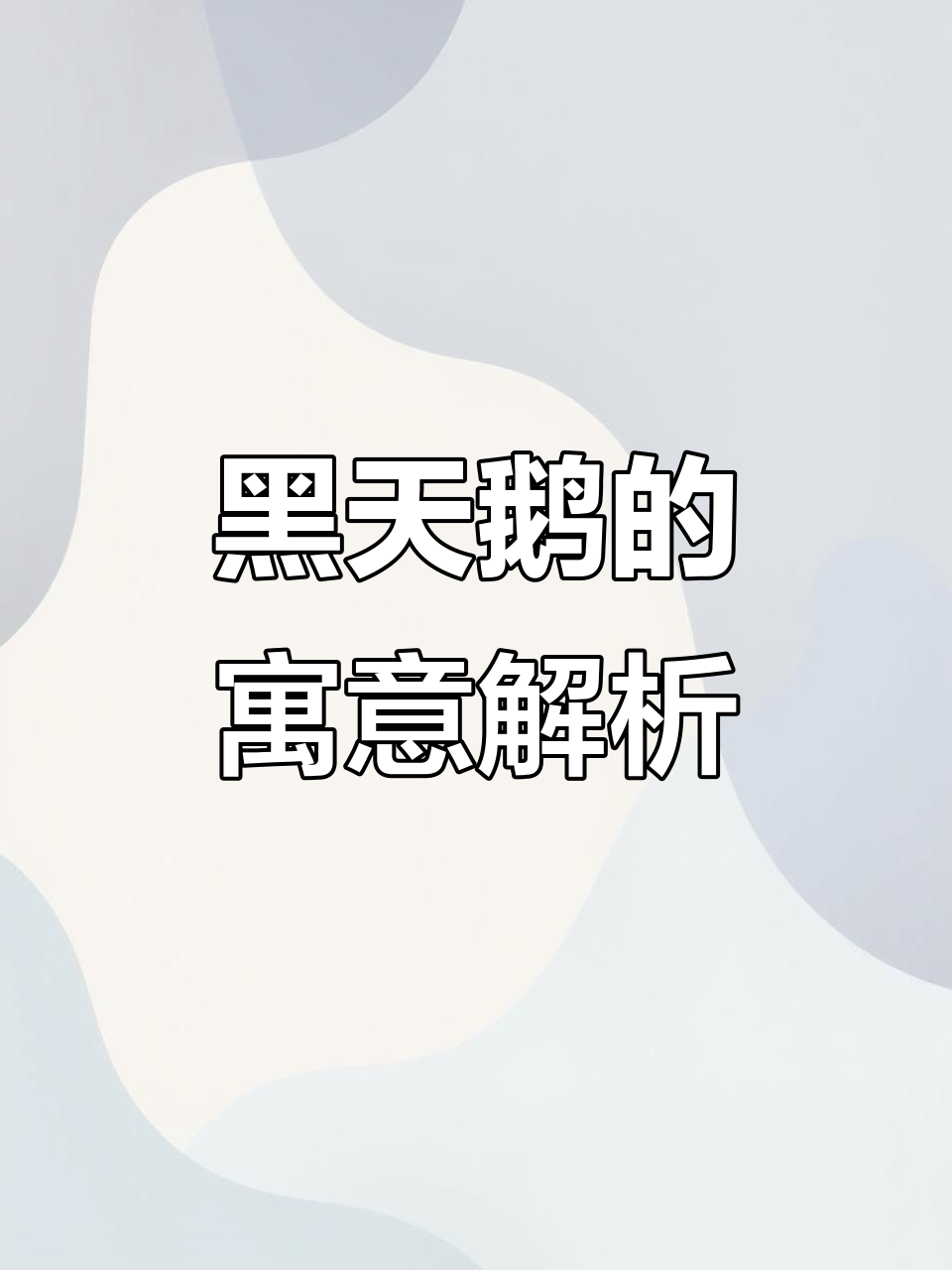 黑天鹅的神秘魅力:高贵、忠贞与独特机遇