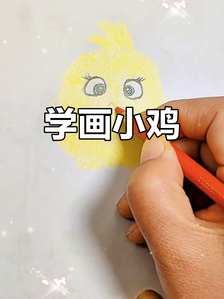 毛茸茸的小鸡简笔画教程