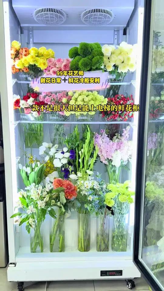 欢迎收99年花艺师年后第一条vlog｜做单日常之宝藏冷风柜分享～#花艺工作室 #顶邦鲜花柜