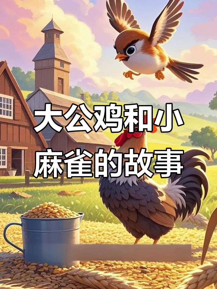 骄傲大公鸡与谦虚小麻雀的农场对话
