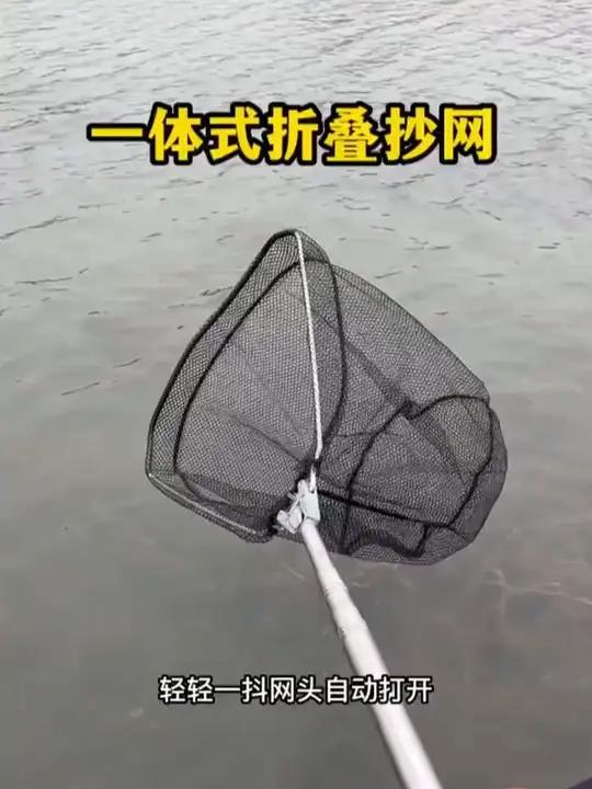 折叠抄网伸缩杆抄网竿不锈钢实心抄网捞鱼网抄网兜抄网杆套装渔具