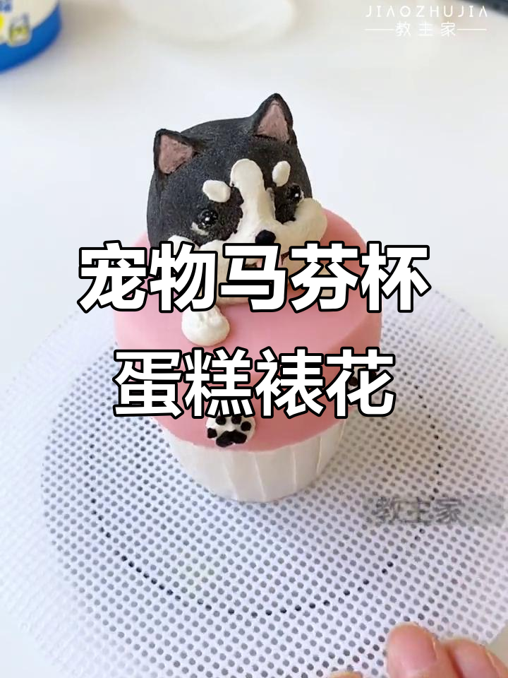 宠物马芬杯蛋糕裱花技巧，轻松做出可爱造型
