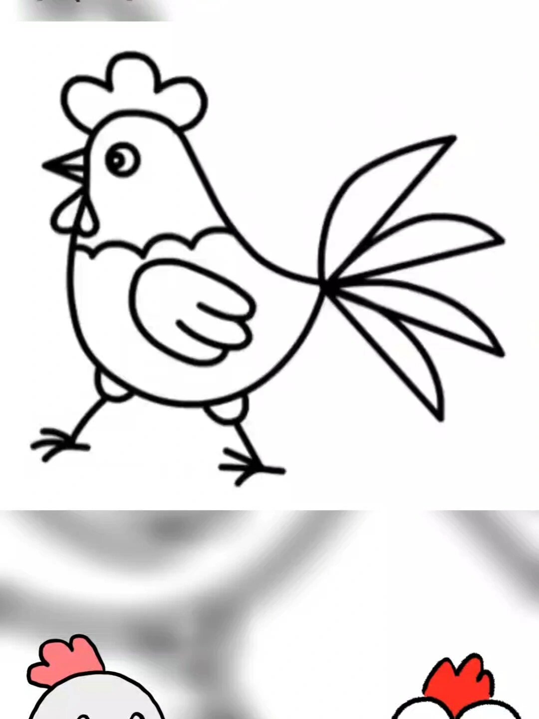 简笔画小鸡