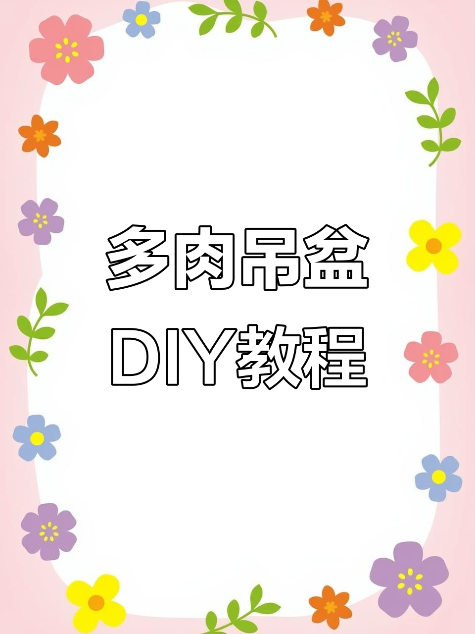 吊盆制作超简单,轻松学会多肉养护技巧