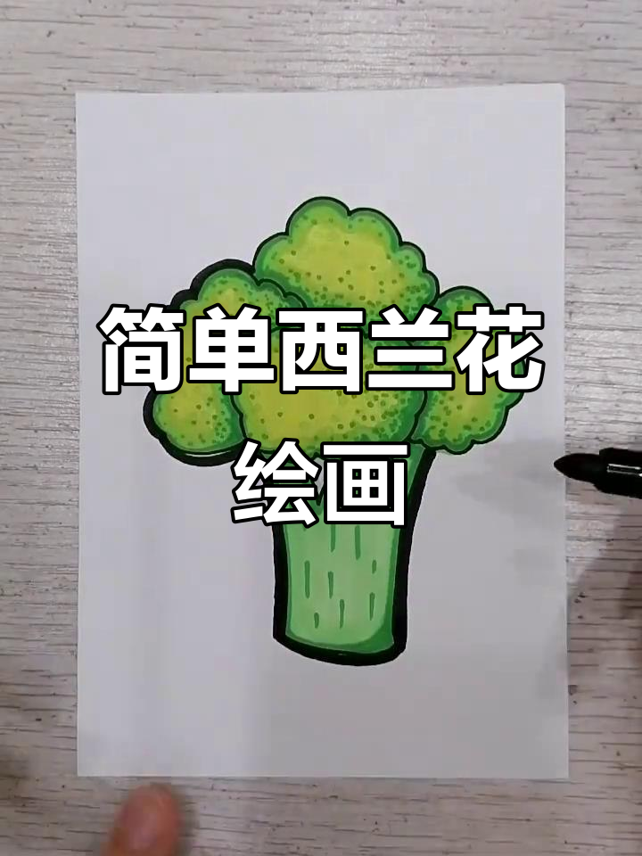 西兰花简笔画教程,轻松学会画西兰花