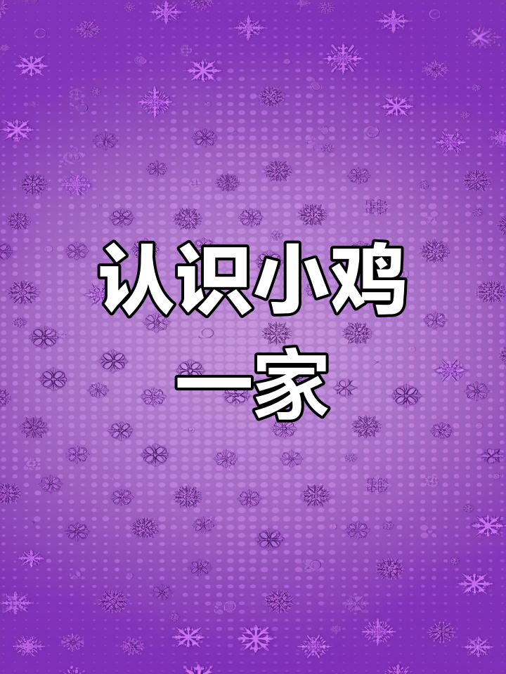 小班科学:小鸡的一家,萌趣认知大挑战