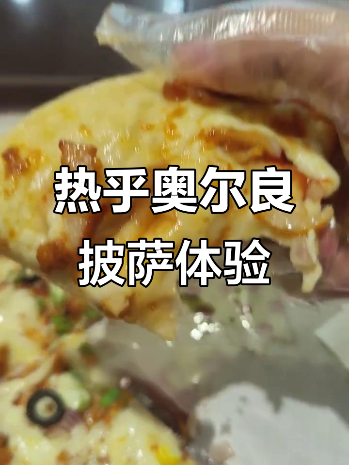 奥尔良鸡肉披萨测评，热乎乎的好吃！