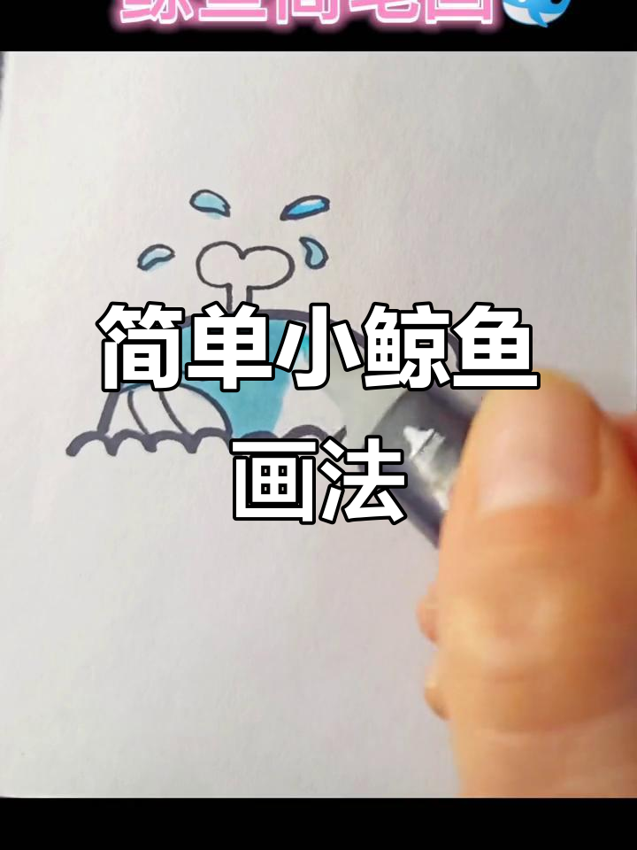小鲸鱼简笔画，轻松学会零基础画画