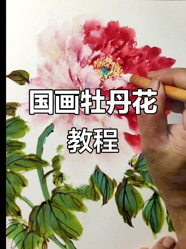 写意牡丹花技巧:从花瓣到叶子的国画步骤解析