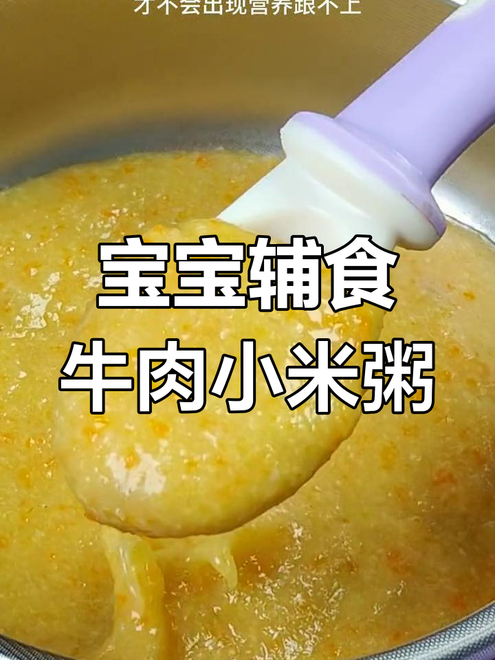 牛肉小米粥,宝宝营养必备