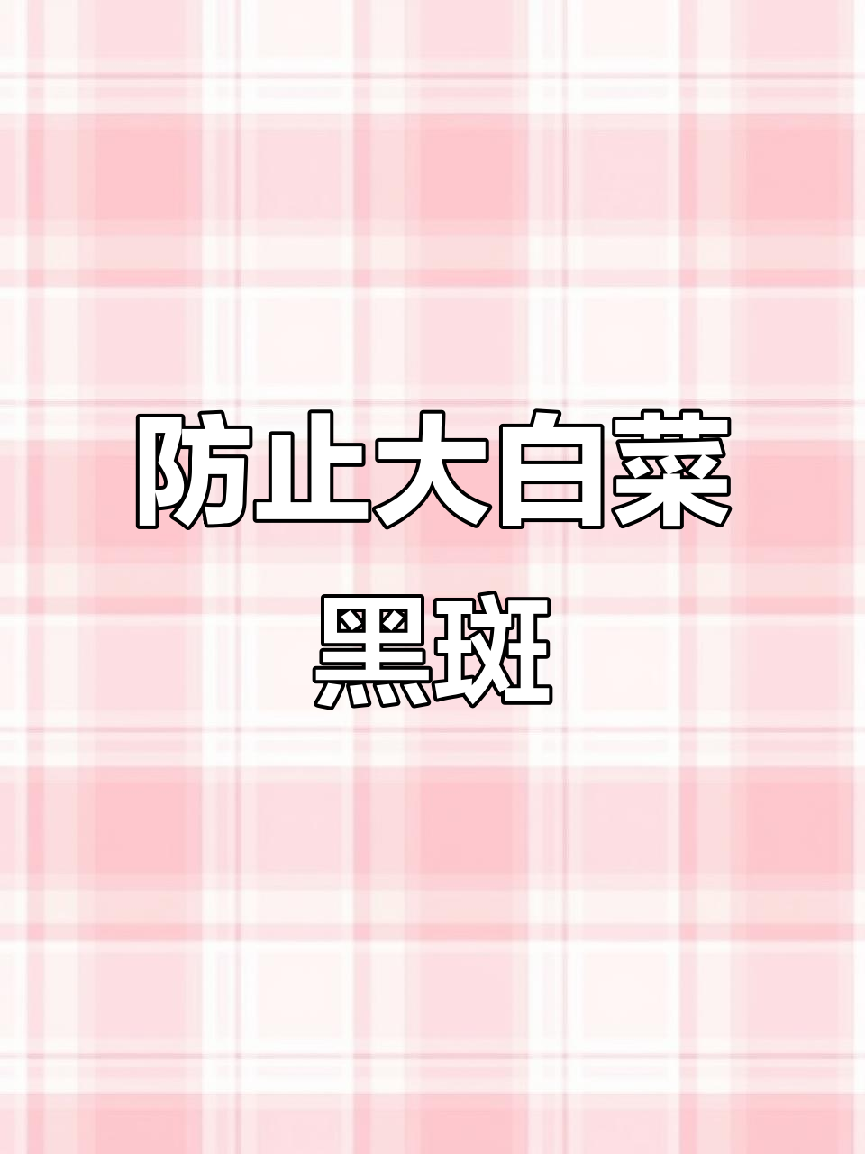 大白菜黑点病防治全攻略，如何避免病害影响产量