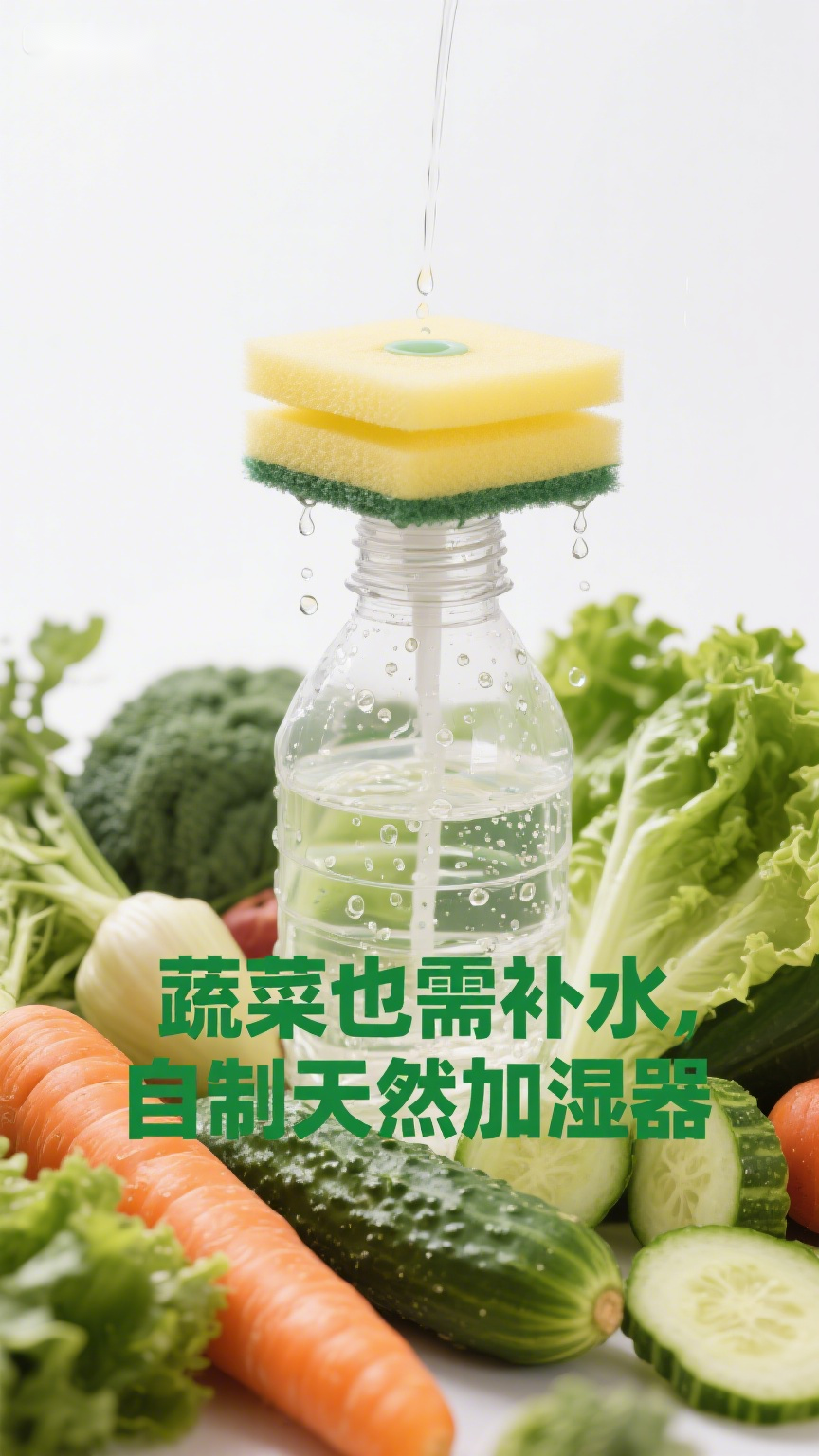 蔬菜也需补水，自制天然加湿器