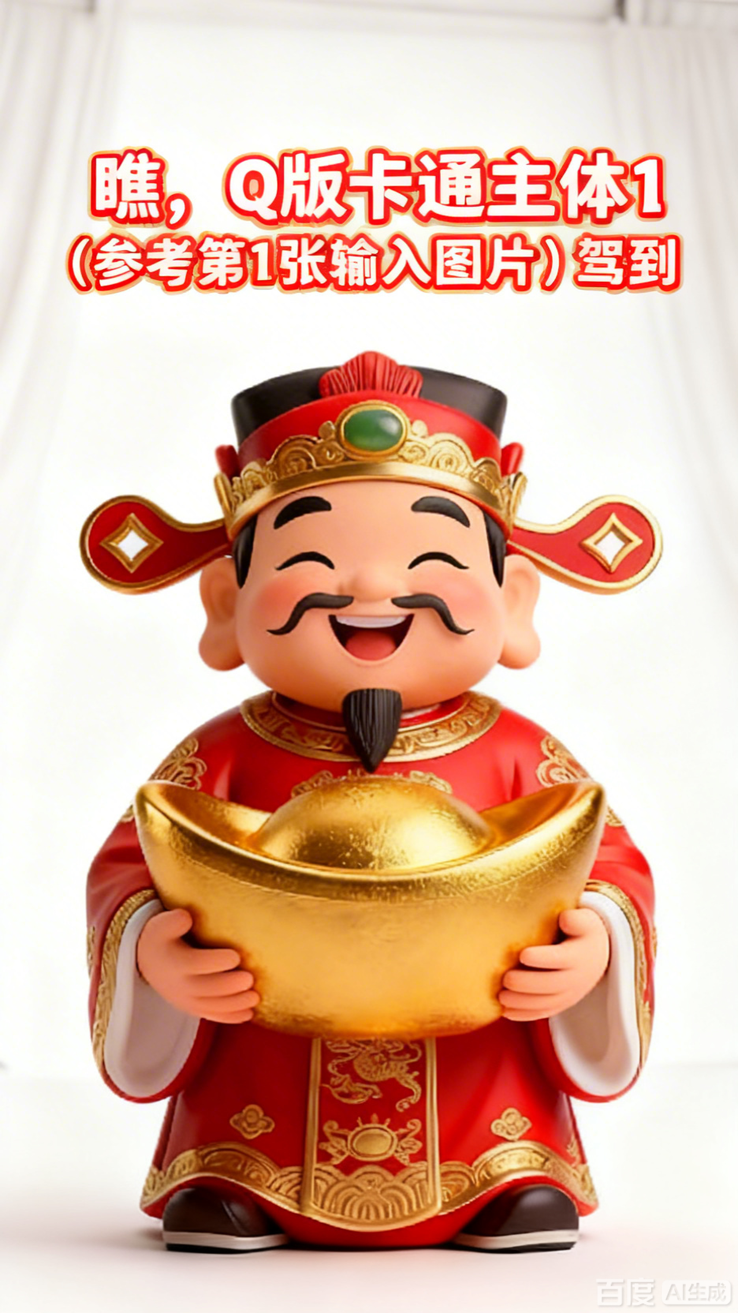 Q版卡通财神,喜庆可爱送福来