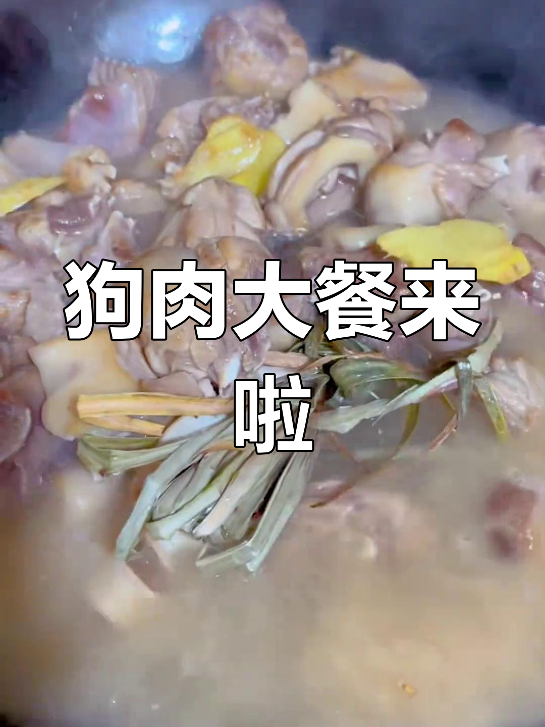 冬天必备硬菜,狗肉香气扑鼻!