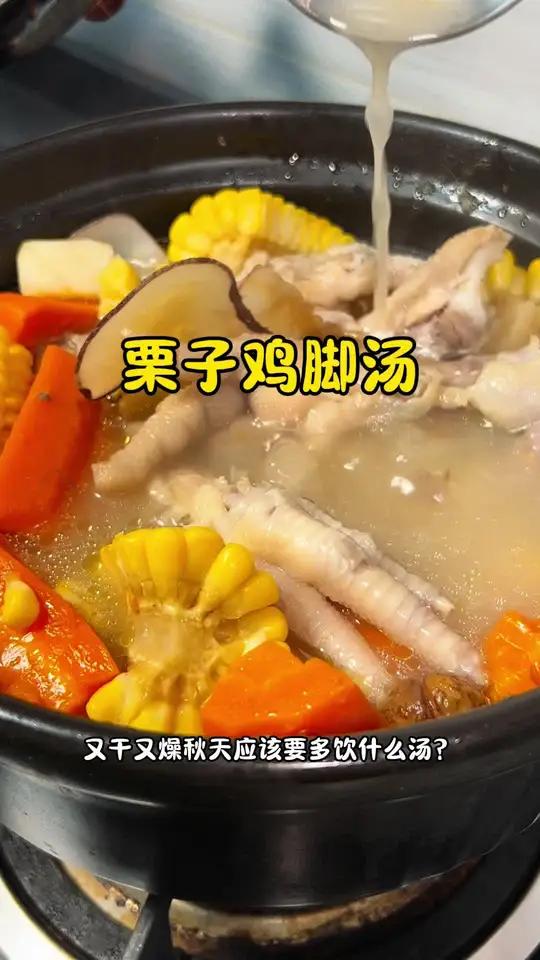 这款栗子鸡脚汤 非常适合秋天饮 煲汤 广东靓汤 为你煲汤 秋天适合煲什么汤