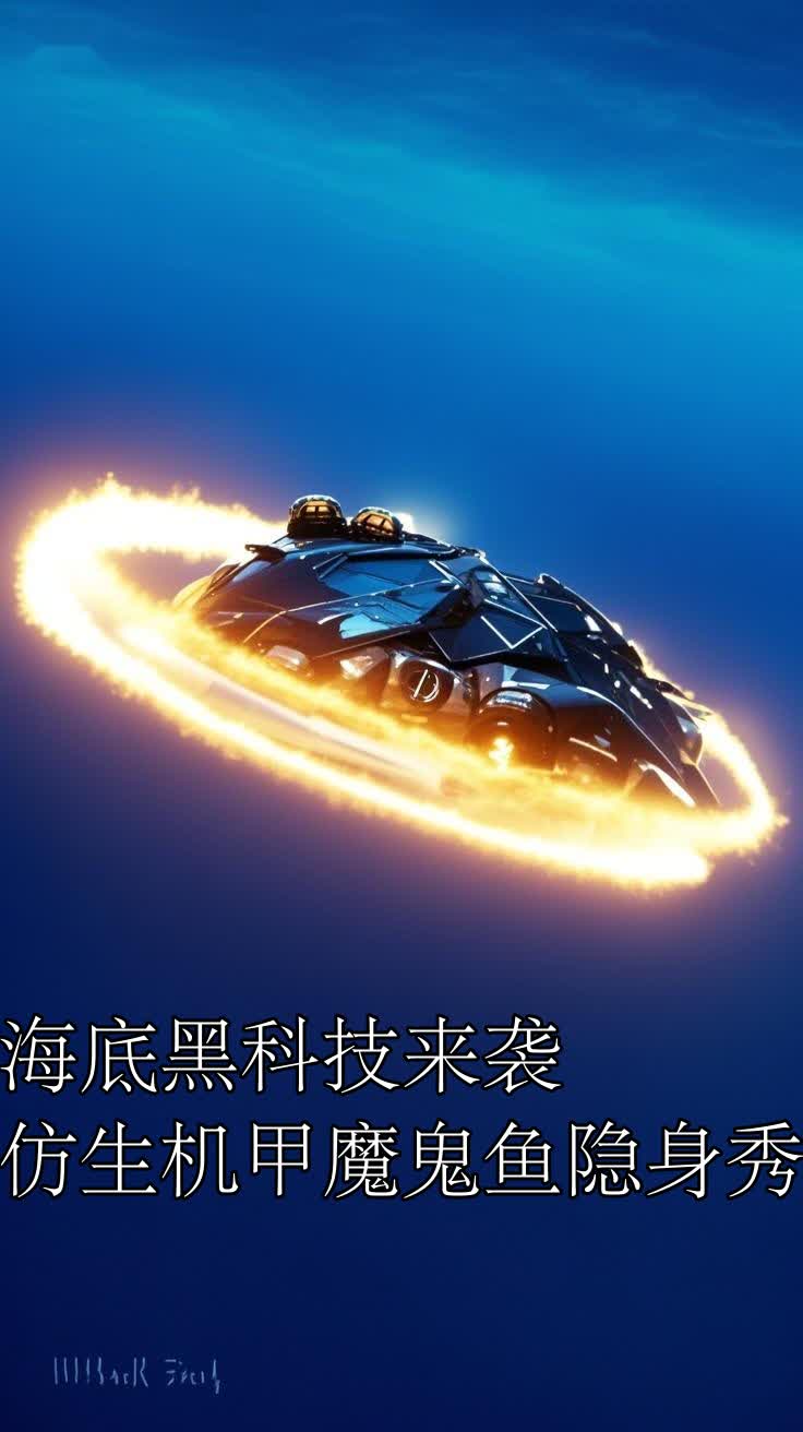 海底黑科技来袭仿生机甲魔鬼鱼隐身秀
