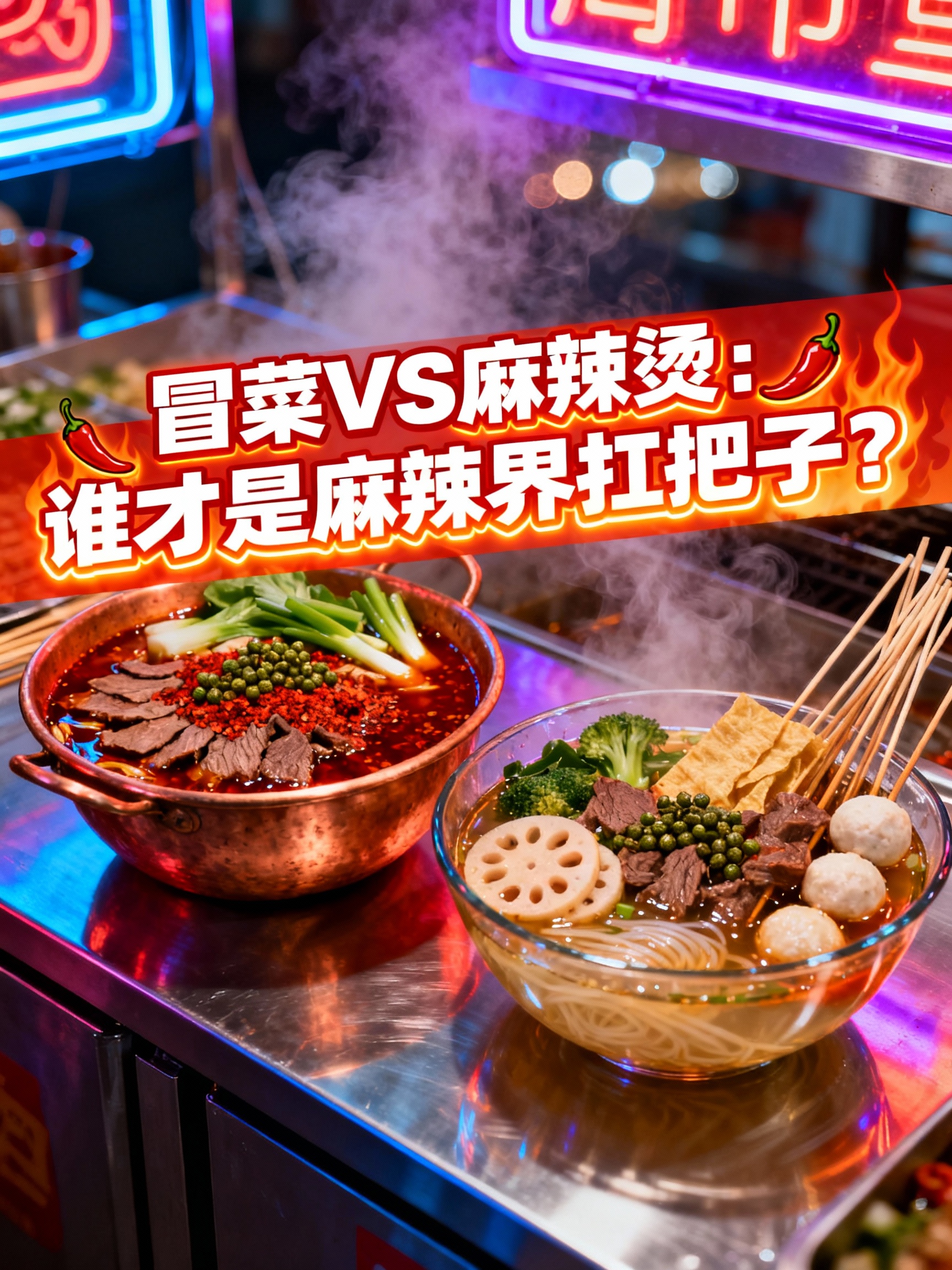 冒菜VS麻辣烫:谁才是麻辣界扛把子?
