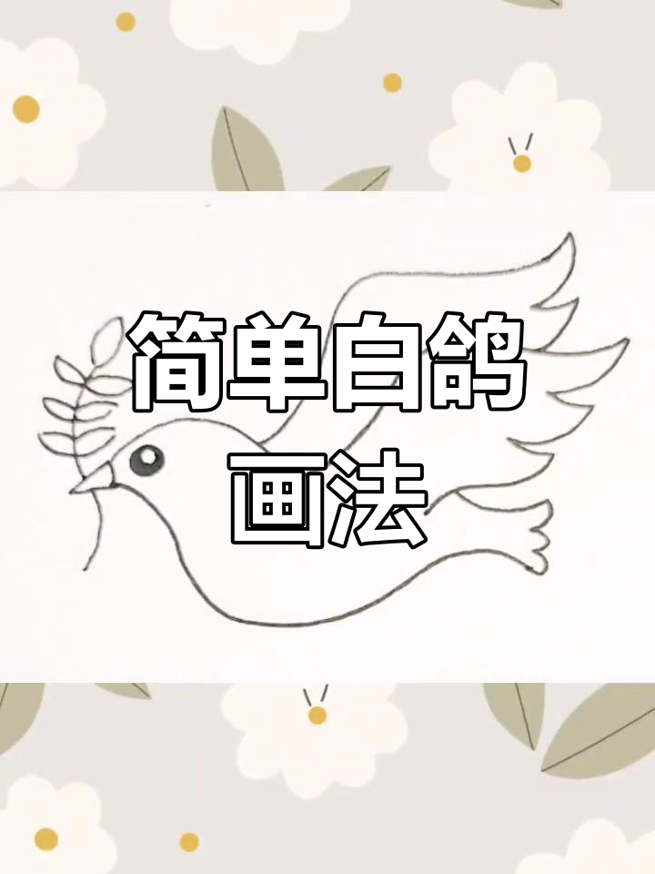 白鸽飞翔简笔画,轻松学会!