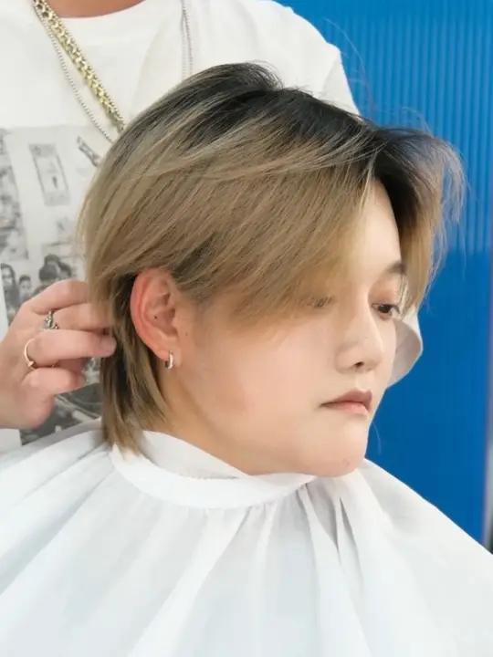 不一定斩男但是一定斩女的中性风狼尾鲻鱼头 #中性风发型 #狼尾 #狼尾鲻鱼头 #狼尾发 #