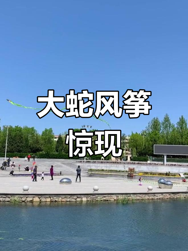 偶遇巨型风筝,尾巴断了半截,阿姨提醒别买太长!