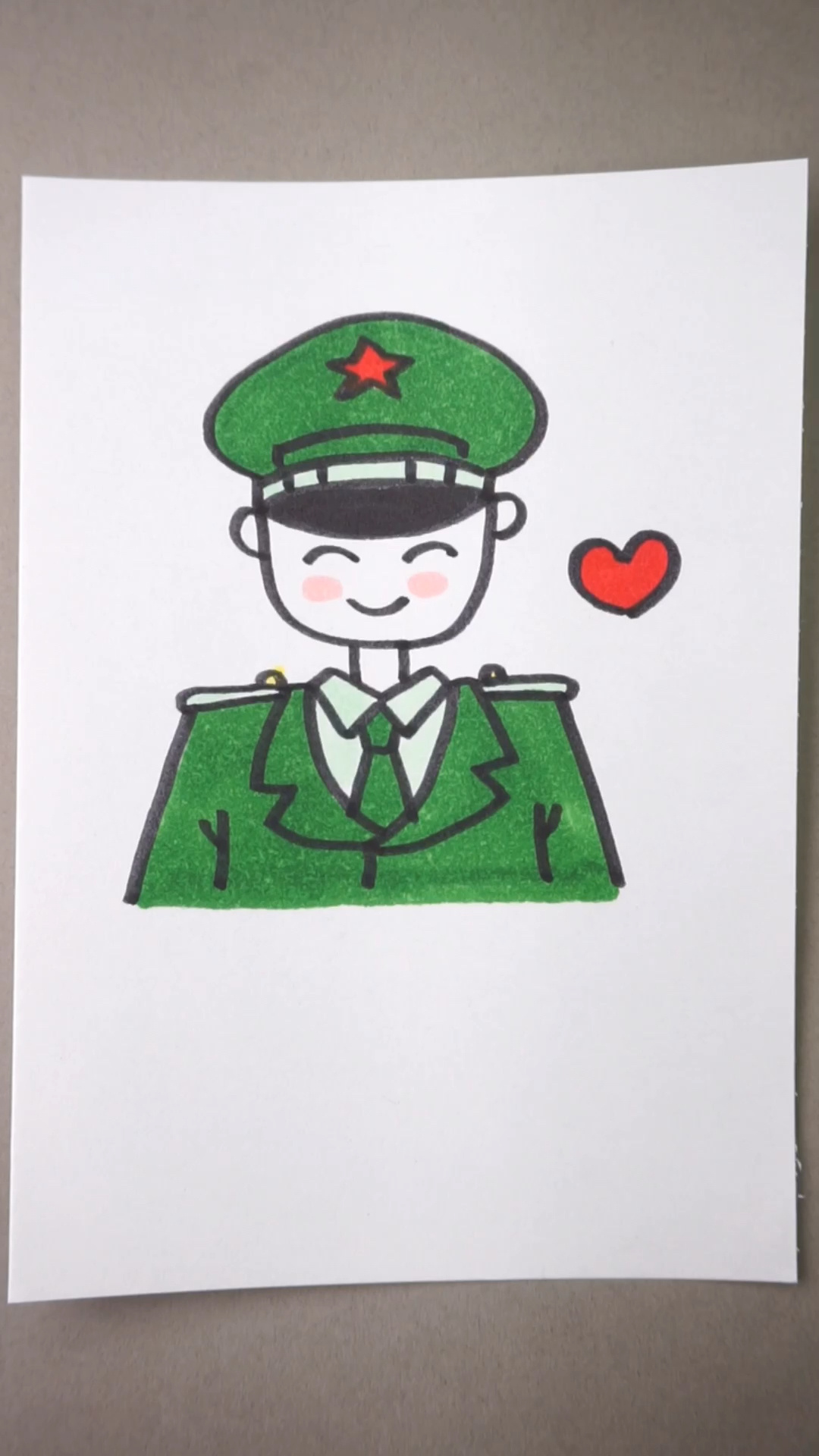 解放军简笔画