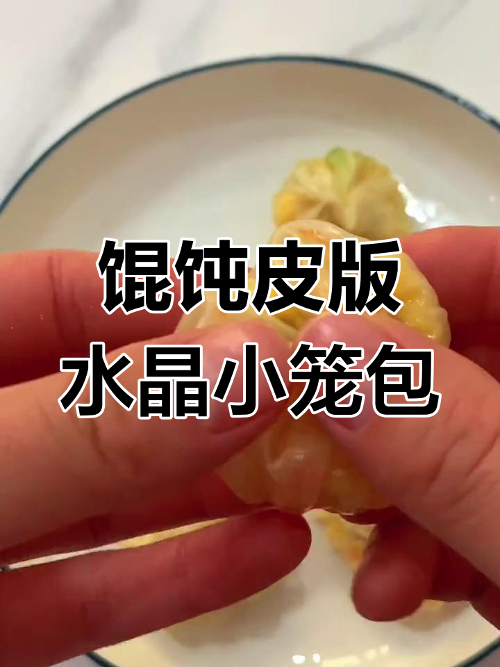 一张馄饨皮做水晶小笼包,一口一个超满足!