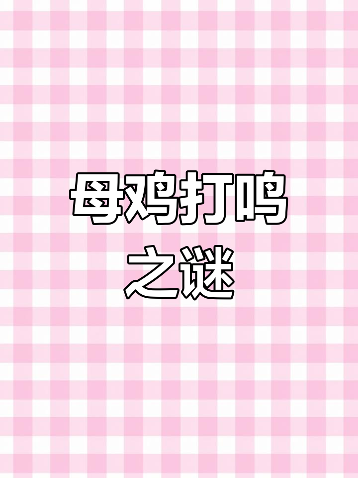 母鸡学公鸡叫,背后隐藏着什么秘密?