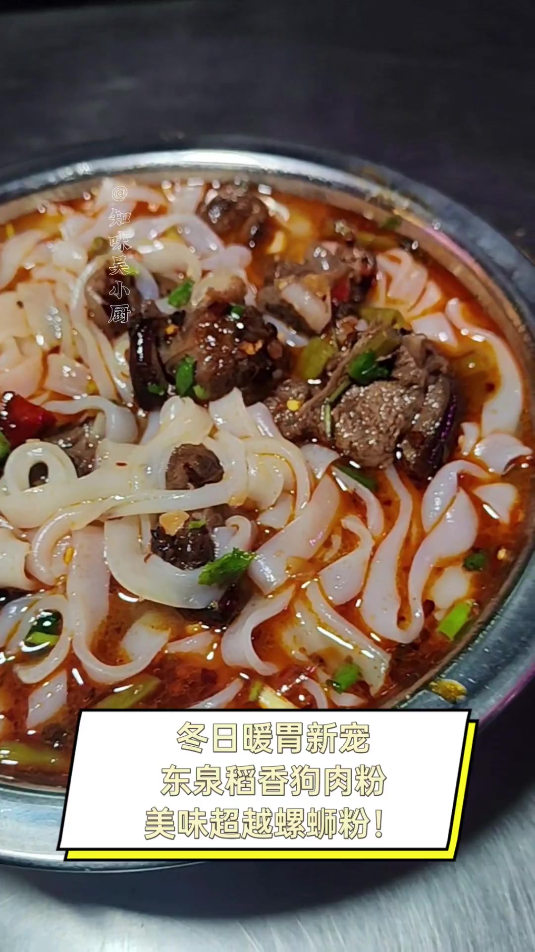 冬日暖胃新宠,东泉稻香狗肉粉,美味超越螺蛳粉!