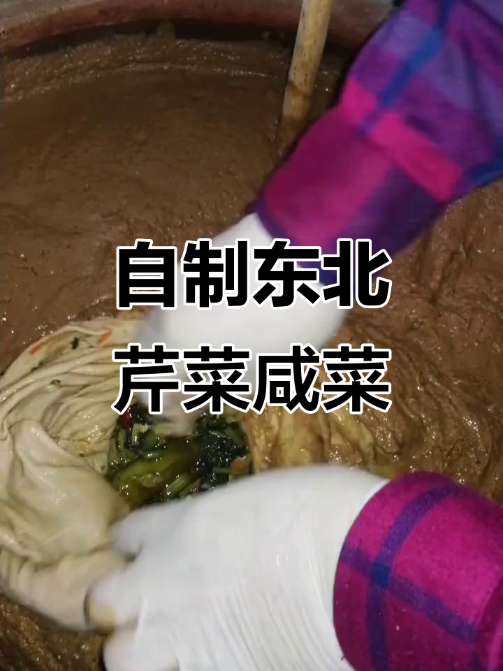 东北经典芹菜咸菜,酱缸腌制让你流连忘返