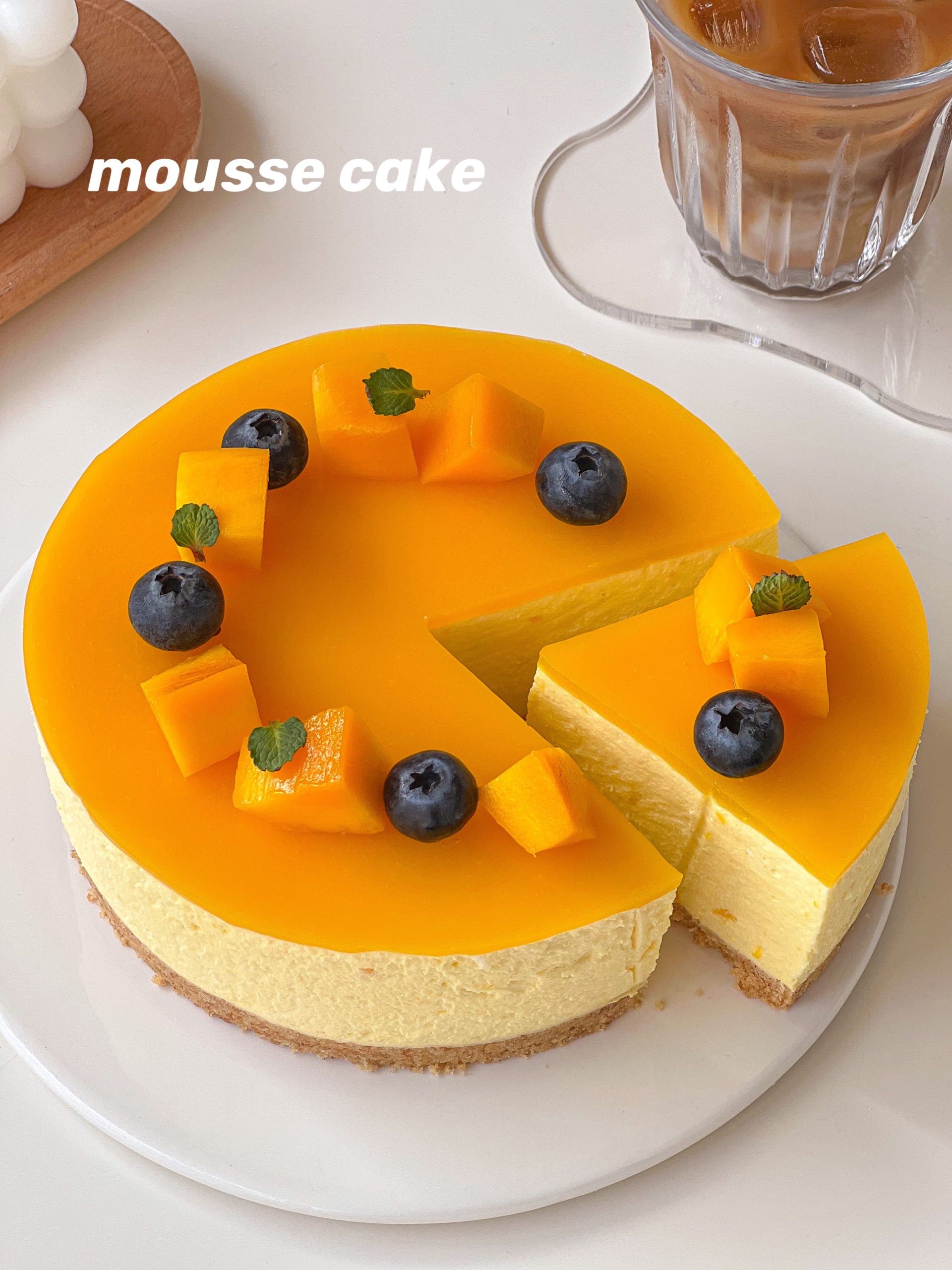 免烤箱!冰淇淋口感芒果芝士慕斯蛋糕