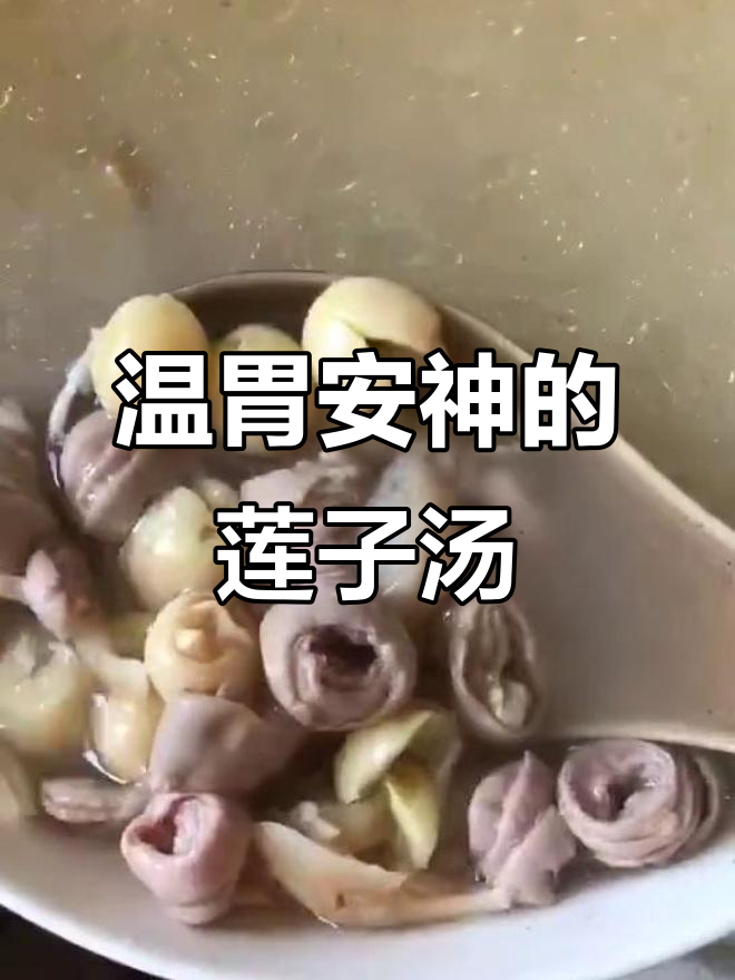 莲子百合小肠汤,暖心又安神,滋补效果满分