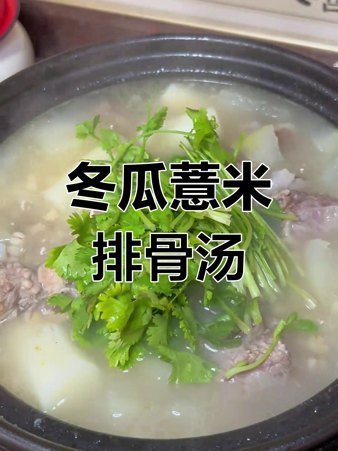 广东潮汕冬瓜薏米山药排骨汤,祛湿又美味!