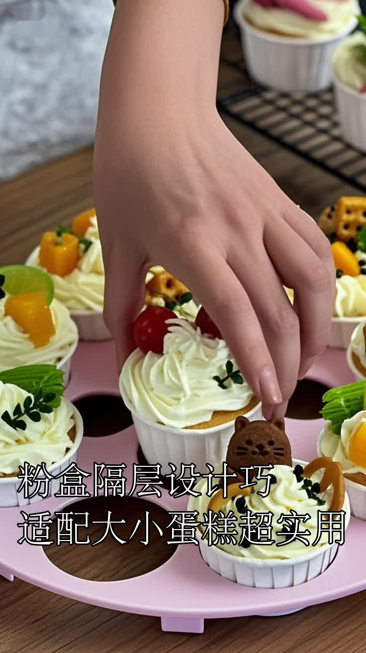 粉盒隔层设计巧适配大小蛋糕超实用